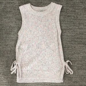 The Loft pink sleeveless sweater top